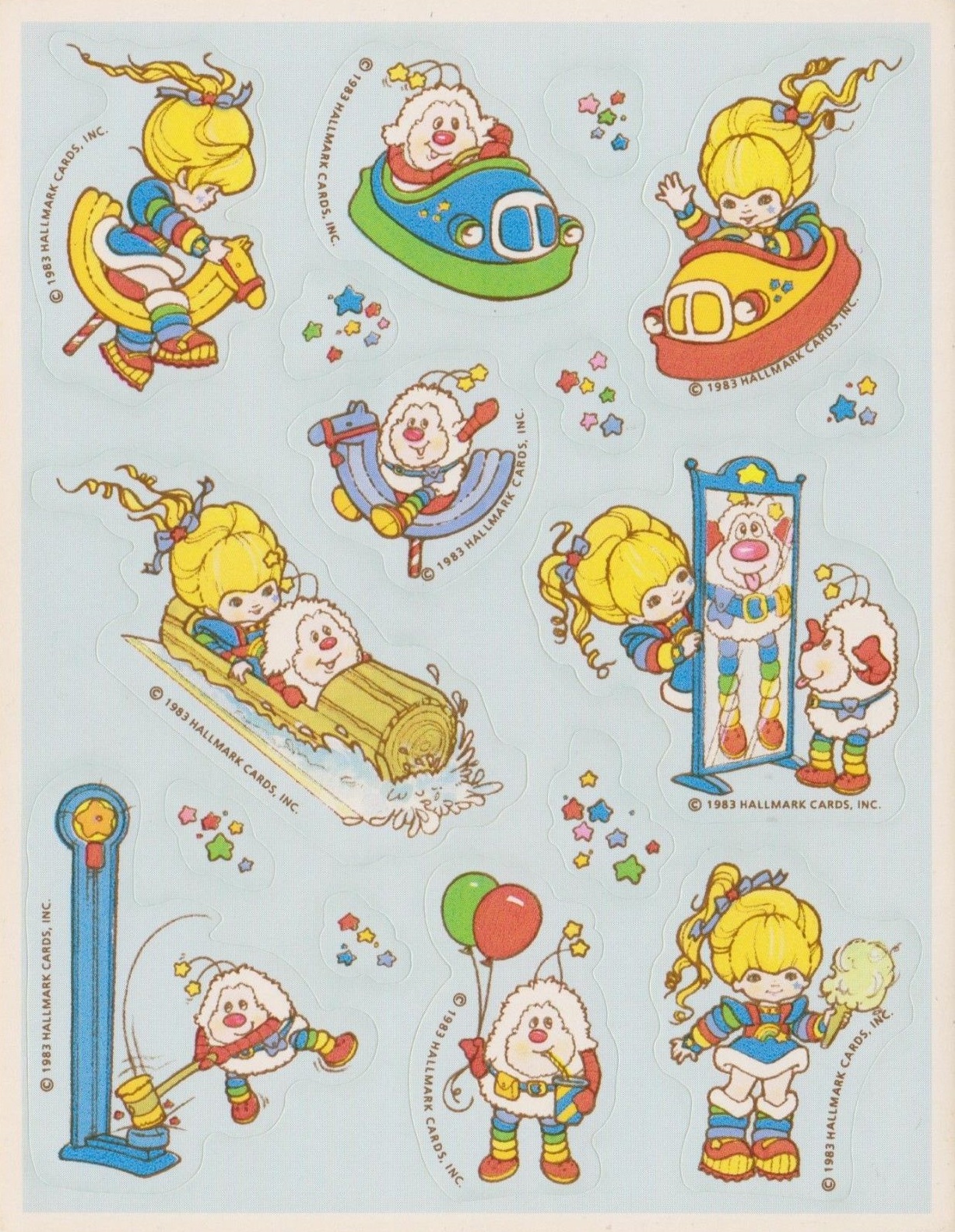 Rainbow Brite 80s Cartoon Nostalgic Sticker Sheet (one count)