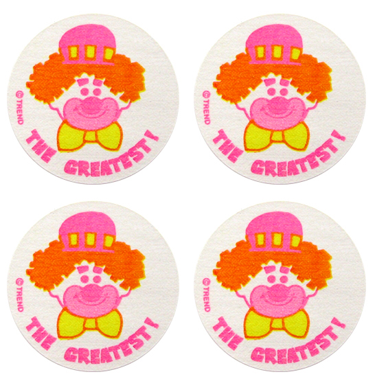 Vintage 80s Scratch & Sniff GLOSSY Trend WATERMELON Scented Sticker~MELON POWER 
