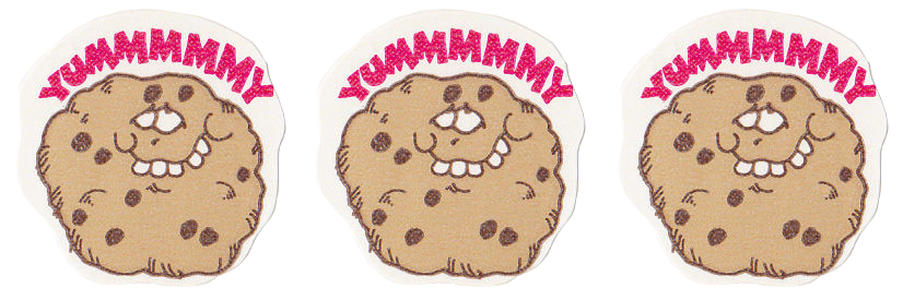 VTG 80s TREND Scratch & Sniff CHOCOLATE Chip Cookie Smell Scent Sticker~YUMMMY 